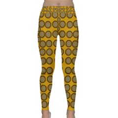 Stars And Wooden Flowers In Blooming Time Classic Yoga Leggings by pepitasart
