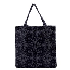 Dark Ethnic Sharp Pattern Grocery Tote Bag by dflcprints