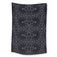 Dark Ethnic Sharp Pattern Large Tapestry by dflcprints