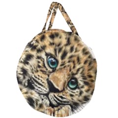 Jaguar Cub Giant Round Zipper Tote by ArtByThree