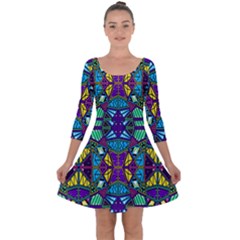 P 841 Quarter Sleeve Skater Dress by ArtworkByPatrick