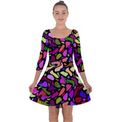 P 853 Quarter Sleeve Skater Dress by ArtworkByPatrick