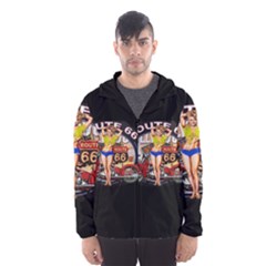 Route 66 Hooded Wind Breaker (men) by ArtworkByPatrick