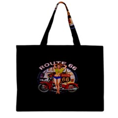 Route 66 Zipper Mini Tote Bag by ArtworkByPatrick