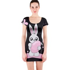 Easter Bunny  Short Sleeve Bodycon Dress by Valentinaart