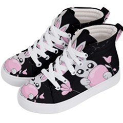 Easter Bunny  Kid s Hi-top Skate Sneakers by Valentinaart