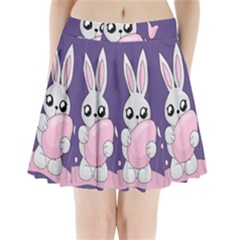 Easter Bunny  Pleated Mini Skirt by Valentinaart