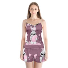 Easter Bunny  Satin Pajamas Set by Valentinaart