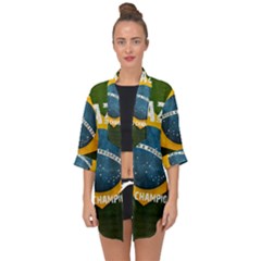 Football World Cup Open Front Chiffon Kimono by Valentinaart