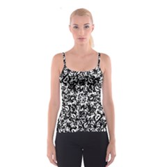 Black And White Abstract Texture Spaghetti Strap Top by dflcprints