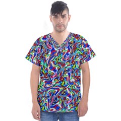 Pattern-10 Men s V-neck Scrub Top