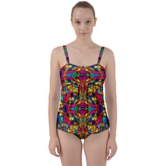 P 786 Twist Front Tankini Set