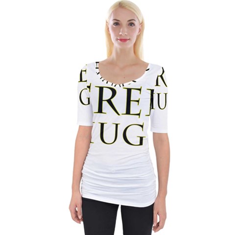 Freehugs Wide Neckline Tee by cypryanus