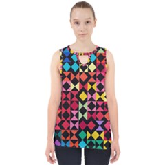 Colorful Rhombus And Triangles                                Cut Out Tank Top