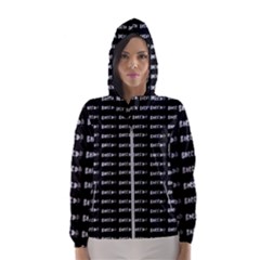 Bored Comic Style Word Pattern Hooded Wind Breaker (women) by dflcprints