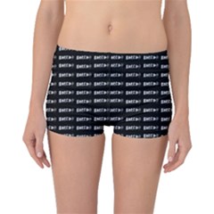 Bored Comic Style Word Pattern Boyleg Bikini Bottoms