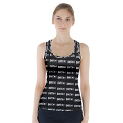 Bored Comic Style Word Pattern Racer Back Sports Top by dflcprints