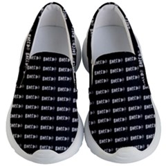 Bored Comic Style Word Pattern Kid s Lightweight Slip Ons by dflcprints