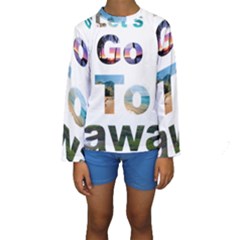 Hawaii Kids  Long Sleeve Swimwear