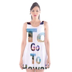 Hawaii Scoop Neck Skater Dress