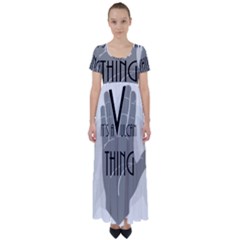 It s A Vulcan Thing High Waist Short Sleeve Maxi Dress