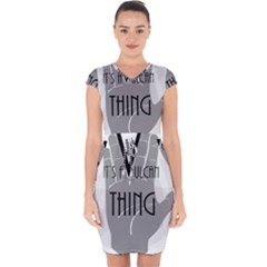 It s A Vulcan Thing Capsleeve Drawstring Dress 