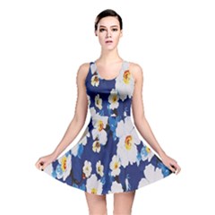 Anemone Flowers Print Reversible Skater Dress by CasaDiModa