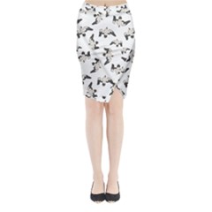 Birds Pattern Photo Collage Midi Wrap Pencil Skirt by dflcprints