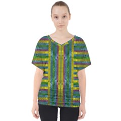 Summer Night After The Rain Decorative V-neck Dolman Drape Top by pepitasart