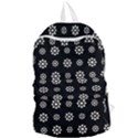 Dark Stylized Floral Pattern Foldable Lightweight Backpack View1