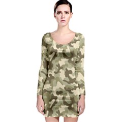 Camouflage 03 Long Sleeve Bodycon Dress by quinncafe82