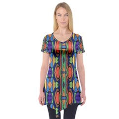 Pattern-26 Short Sleeve Tunic  by ArtworkByPatrick