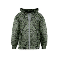 Camouflage Ornate Pattern Kids  Zipper Hoodie by dflcprints