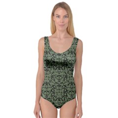 Camouflage Ornate Pattern Princess Tank Leotard  by dflcprints