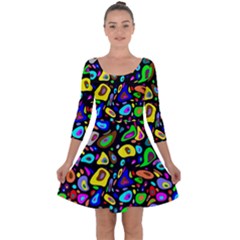 ARTWORK BY PATRICK-Pattern-30 Quarter Sleeve Skater Dress