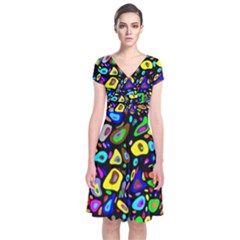 ARTWORK BY PATRICK-Pattern-30 Short Sleeve Front Wrap Dress