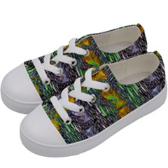 May Be A Woman In Manga Fire Kids  Low Top Canvas Sneakers by pepitasart