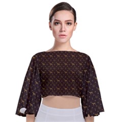 Louis Weim Luxury Dog Attire Tie Back Butterfly Sleeve Chiffon Top