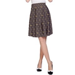 Louis Dachshund  Luxury Dog Attire A-line Skirt