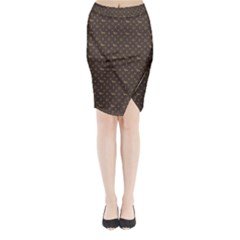 Louis Dachshund  Luxury Dog Attire Midi Wrap Pencil Skirt