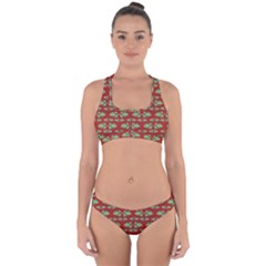 Tropical Stylized Floral Pattern Cross Back Hipster Bikini Set by dflcprints