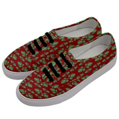 Tropical Stylized Floral Pattern Men s Classic Low Top Sneakers by dflcprints