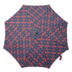 Squares And Circles Motif Geometric Pattern Hook Handle Umbrellas (small) by dflcprints
