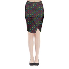 Roses Raining For Love  In Pop Art Midi Wrap Pencil Skirt by pepitasart