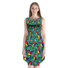 Colorful-4 1 Sleeveless Chiffon Dress   by ArtworkByPatrick