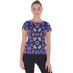 Colorful-5 Short Sleeve Sports Top  by ArtworkByPatrick