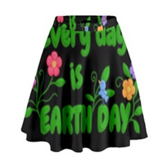 Earth Day High Waist Skirt by Valentinaart