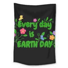 Earth Day Large Tapestry by Valentinaart