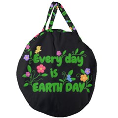 Earth Day Giant Round Zipper Tote by Valentinaart