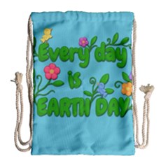 Earth Day Drawstring Bag (large) by Valentinaart